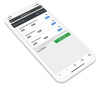 Contact less QR Code Based Menu